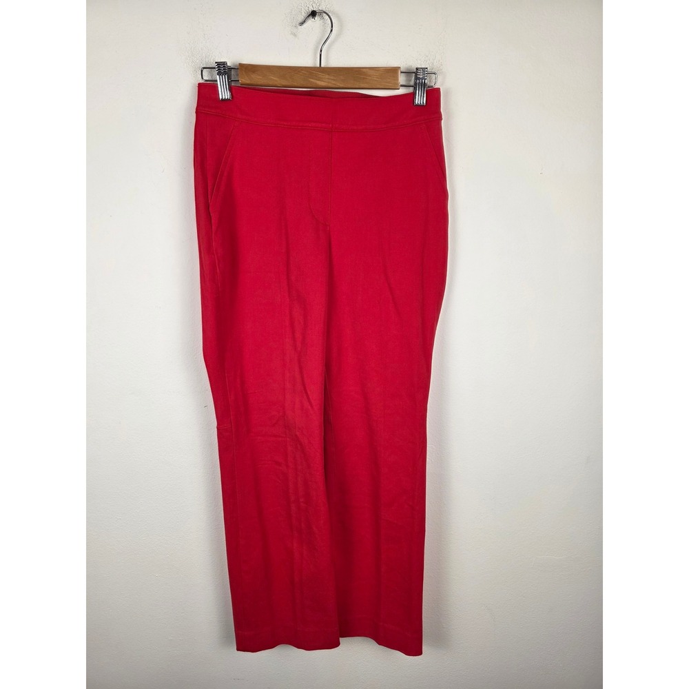 Spanx Red On The Go Kick Flare Stretch Cropped Pants Womens Small High Rise